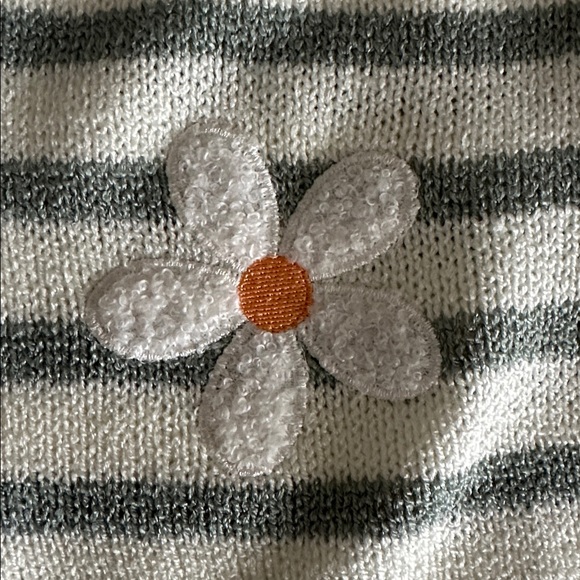 Hem & Thread Striped Sweater Vest with Daisy Accents - Picture 7 of 7